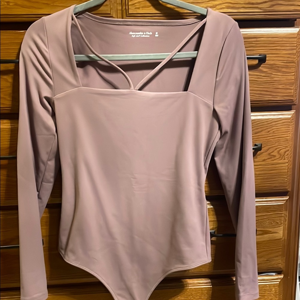 Abercrombie & Fitch Mauve Long Sleeve Bodysuit